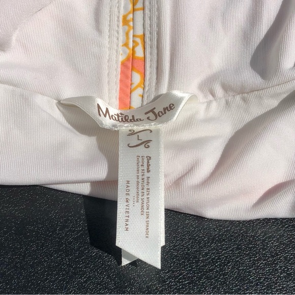 Matilda Jane Swimsuit Ladies Size Large Floral Tropical Orange Yellow One Piece - Picture 9 of 15